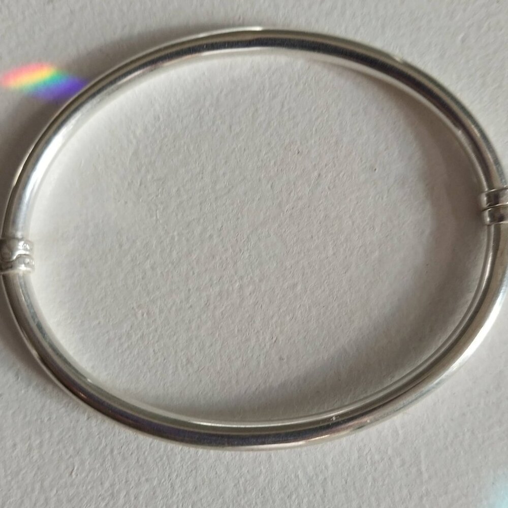 Vintage Sterling Silver Spring Bangle Bracelet